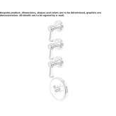 4-hole, concealed thermostatic shower faucet Solarino