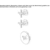 3-hole, concealed shower faucet Solarino