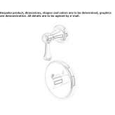 Concealed shower faucet with thermostat Solarino