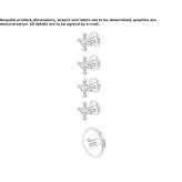 5-hole, concealed shower faucet Solarino