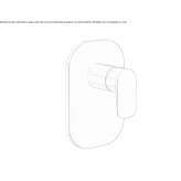 Single-lever shower mixer with plate Mystic