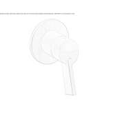Single-lever shower mixer with plate Nestoita