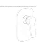 Single-lever shower mixer with plate Elmas