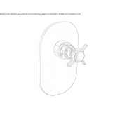 Single-lever shower faucet with plate Teresin