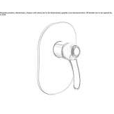 Single-lever shower mixer with plate Gainesti