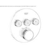Thermostatic shower tap with plate Ghiroda
