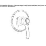 Single-lever shower mixer with plate Gainesti