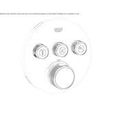Thermostatic shower tap with plate Ghiroda