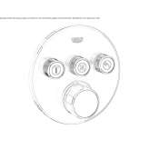 Shower tap with plate Elini