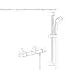 External thermostatic shower mixer with hand shower Grasberg