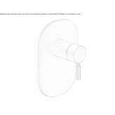 Single-lever shower mixer with plate Sadowie
