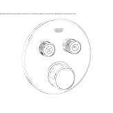 Shower tap with plate Elini