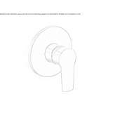 Single-lever shower mixer with plate Leonard