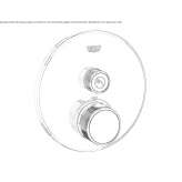 Thermostatic shower tap with plate Ghiroda