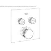 Concealed shower faucet with plate Ghiroda
