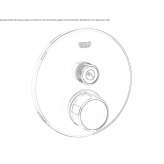 Shower tap with plate Elini