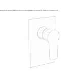 Single-lever shower mixer with plate Leonard