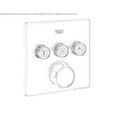Shower tap with plate Elini