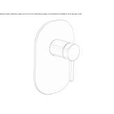 Single-lever shower mixer with plate Kamyshla