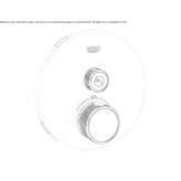 Thermostatic shower tap with plate Ghiroda