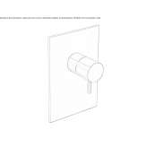 External single-lever shower mixer with plate Marki
