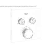 Thermostatic shower tap with plate Ghiroda