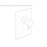 External single-lever shower mixer with plate Marki