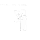 Single-lever shower mixer with plate Ilford