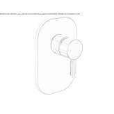 Single-lever shower mixer with plate Humay