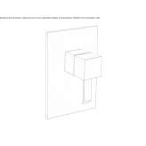 Single-lever shower mixer with plate Hervias