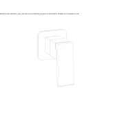 Single-lever shower mixer with plate Lirio