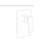 Single-lever shower mixer with plate Lirio