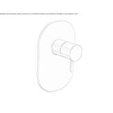 Single-lever shower mixer with plate Delaware