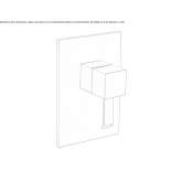 Single-lever shower mixer with plate Hervias