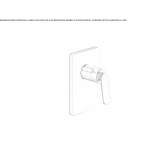 Single-lever shower faucet with plate Imatra