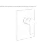 Single-lever shower mixer with plate Ferez