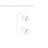 Thermostatic shower tap with plate Itatuba