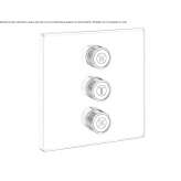 Concealed shower faucet with plate Ghiroda