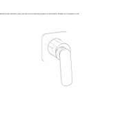 Single-lever shower mixer with plate Imatra