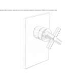 Single-lever shower faucet with plate Horodnia
