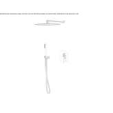 Built-in shower set with hand shower, single handle Colima