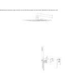 Built-in shower set with one handle and hand shower Colima