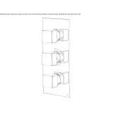 3-hole thermostatic concealed shower mixer Zipari