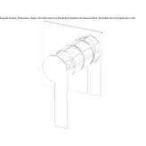 Single-lever shower mixer with plate Moimacco