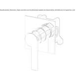 Single-lever shower mixer with plate Moimacco