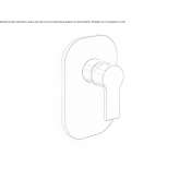 Single-lever shower faucet with plate Ardud