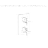 Thermostatic shower faucet with plate Narvik
