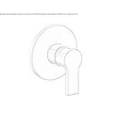 Single-lever shower mixer with plate Ardud