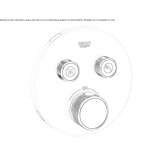 Thermostatic shower tap with plate Ghiroda