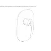 Single-lever shower mixer with plate Mocoa